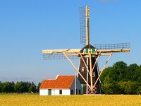 Mühle in Aagtekerke im Sommer