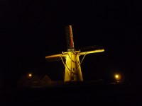 Mühle in Biggekerke bei Nacht
