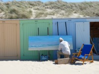 Maler am Strand