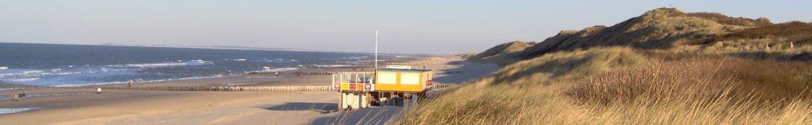älteres Bild mit dem Blick auf den Strand bei Domburg